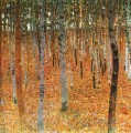 Beech Grove I red Gustav Klimt woods forest